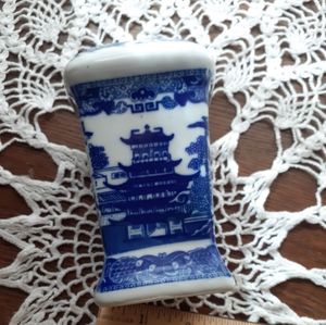 Chinoiserie Hatpin Holder and/or cone inscense cover in Blue Willow pattern